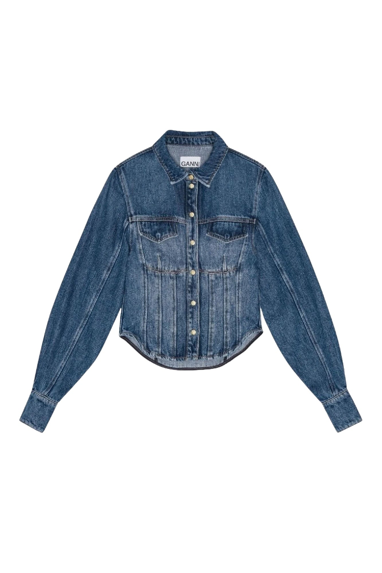 Chemise Corsage - Mid Blue Vintage