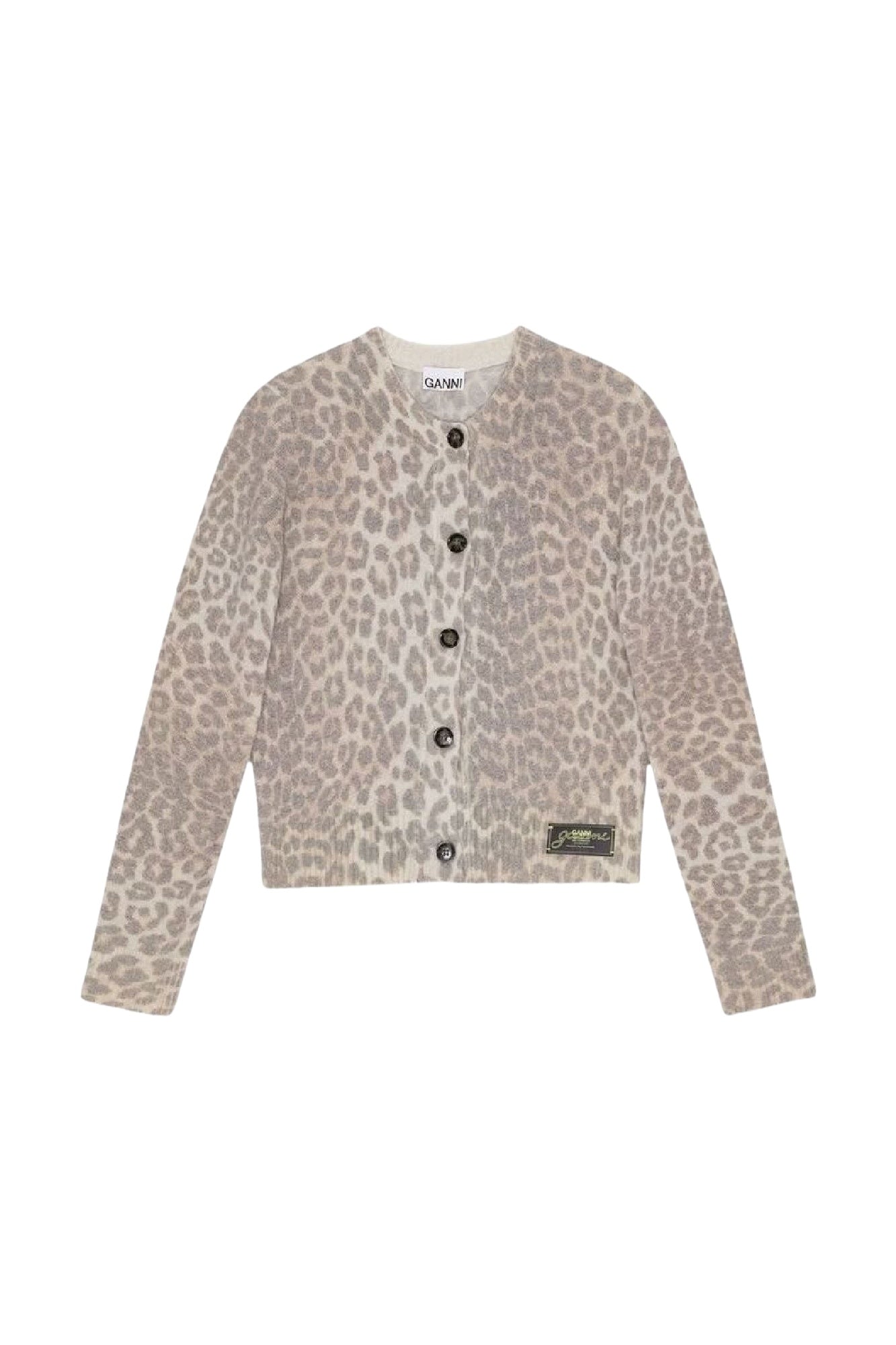 Cardigan à imprimé animal en laine - Leopard