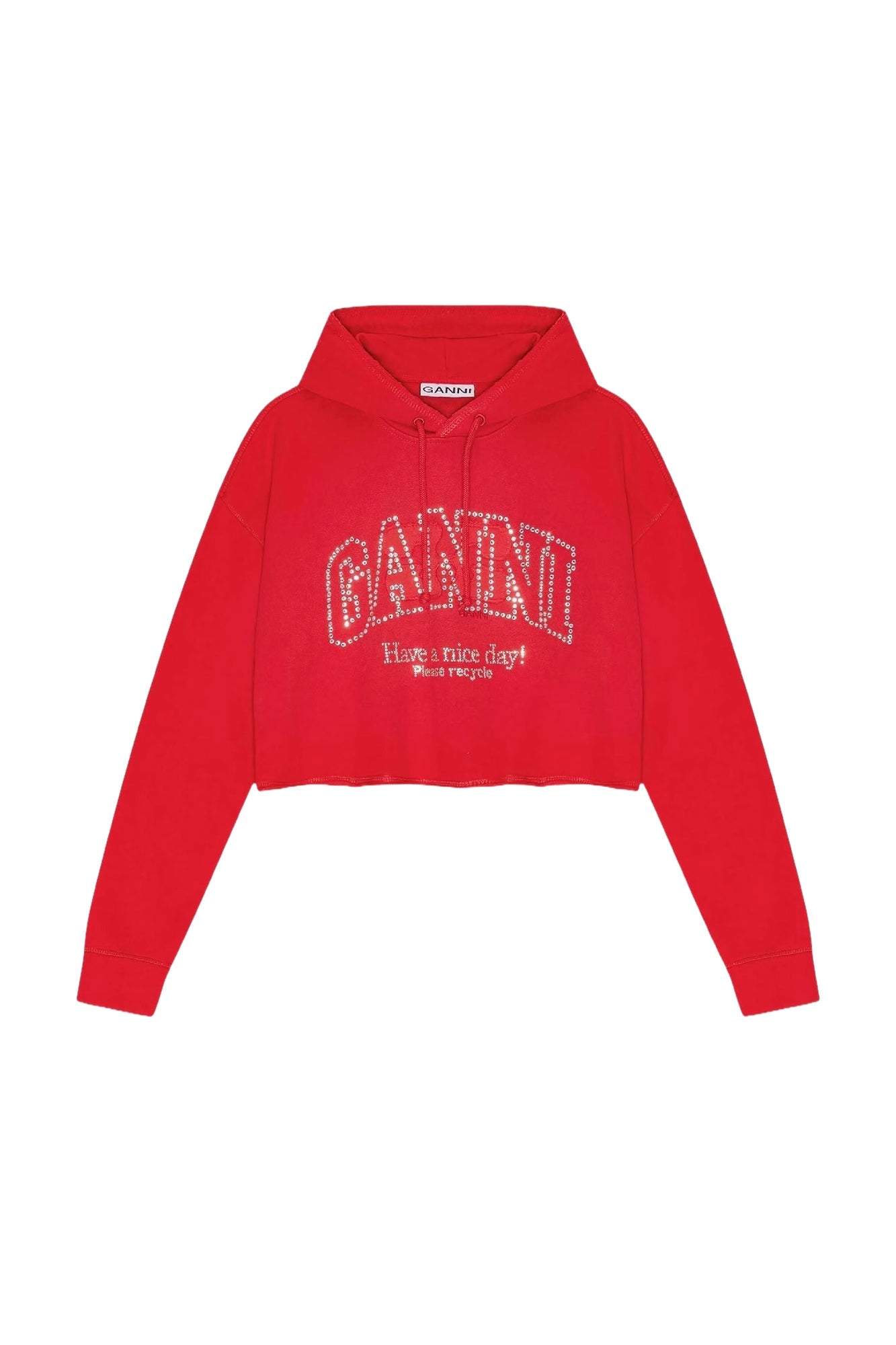 Sweat à capuche orné de strass - Racing Red