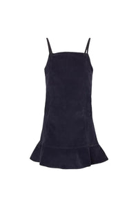 Robe courte à bretelles délavé en velours côtelé - Sky Captain
