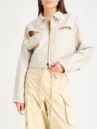 LIGHT BEIGE LA VESTE DE NIMES