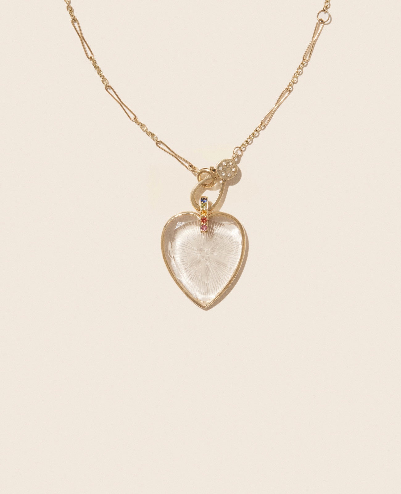 Pendentif Gabin n°1 en or jaune - Saphir & Cristal