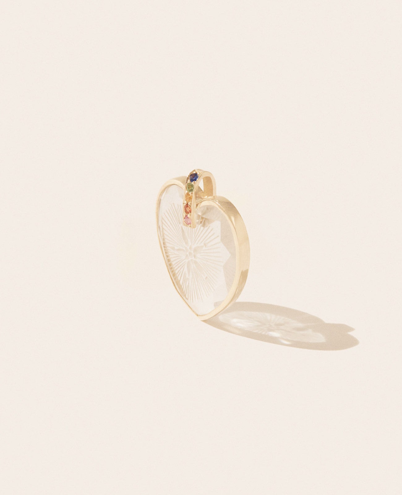Pendentif Gabin n°1 en or jaune - Saphir & Cristal