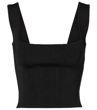 Atalanta Crop Top - Black