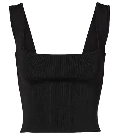 Atalanta Crop Top - Black