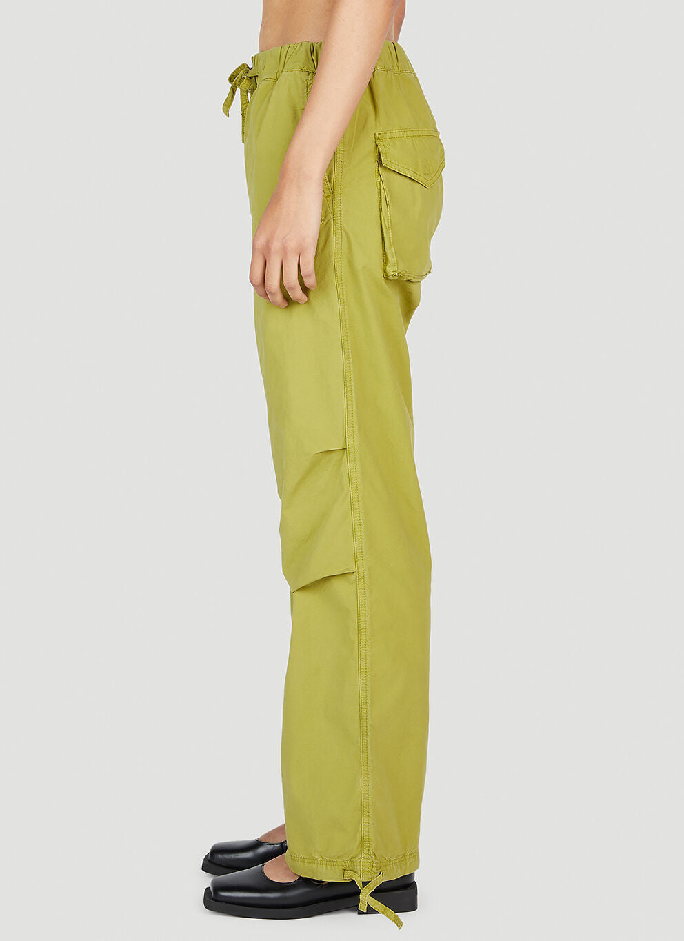 Pantalon à cordon en toile - Spinach Green