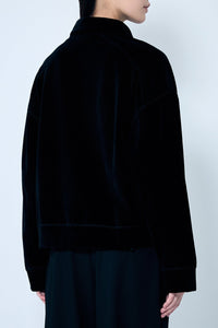 Polo en velours - Black