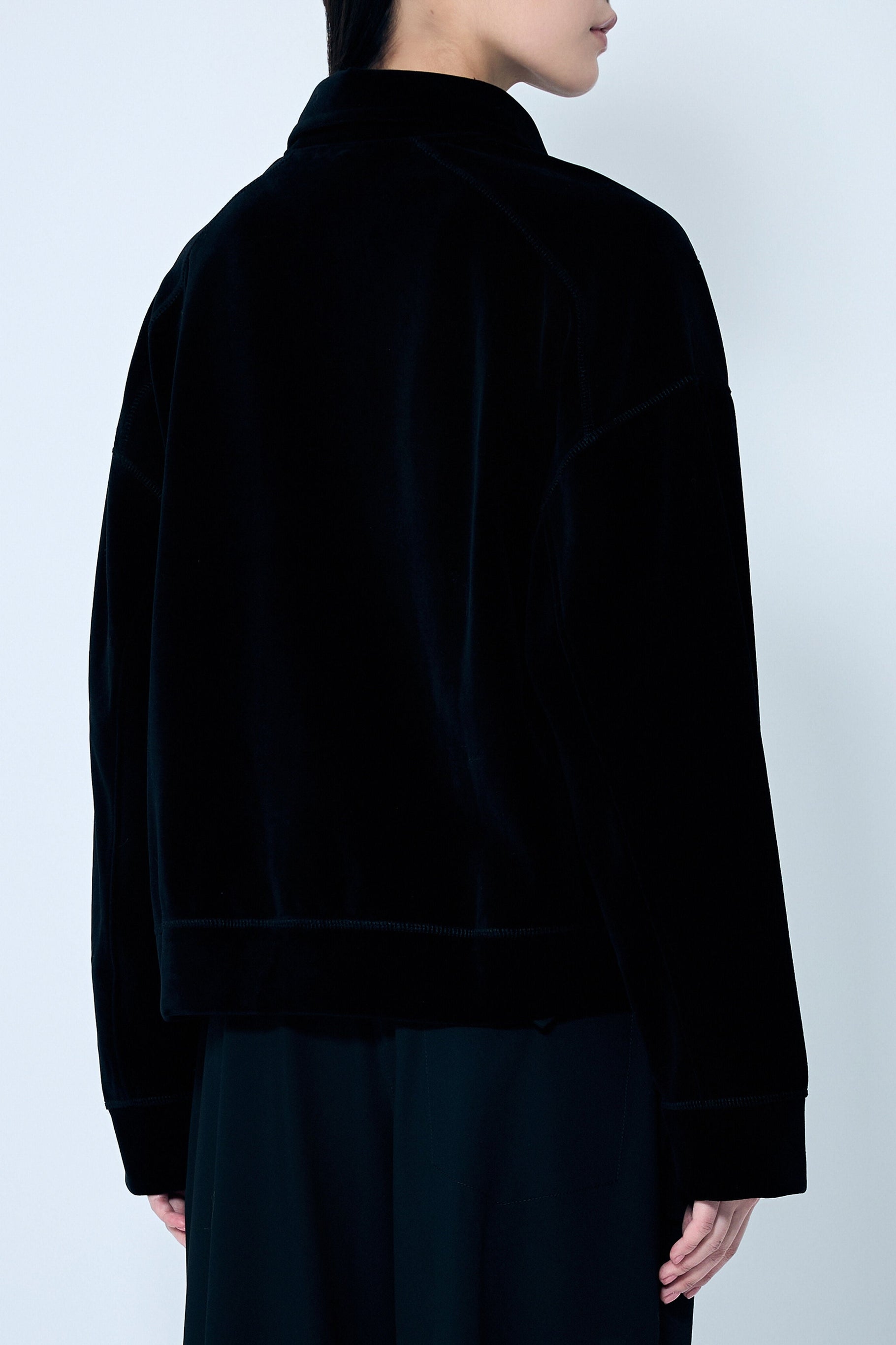 Polo en velours - Black