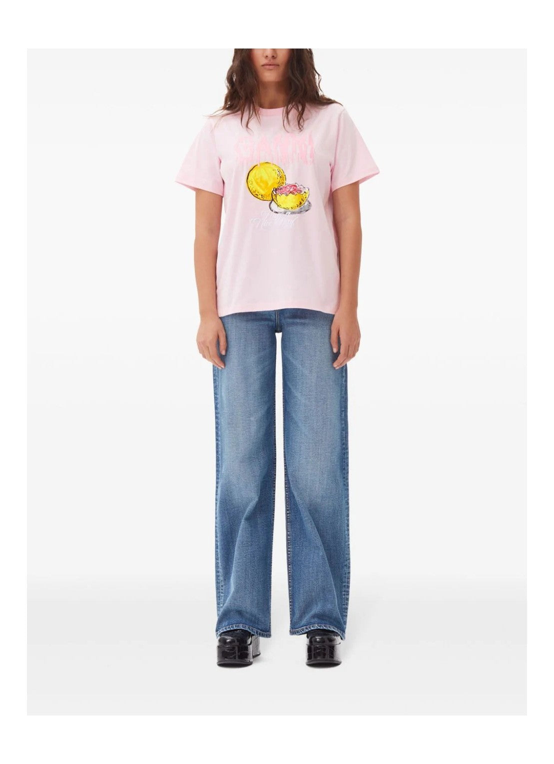 T-shirt à imprimé pamplemousse - Chalk Pink