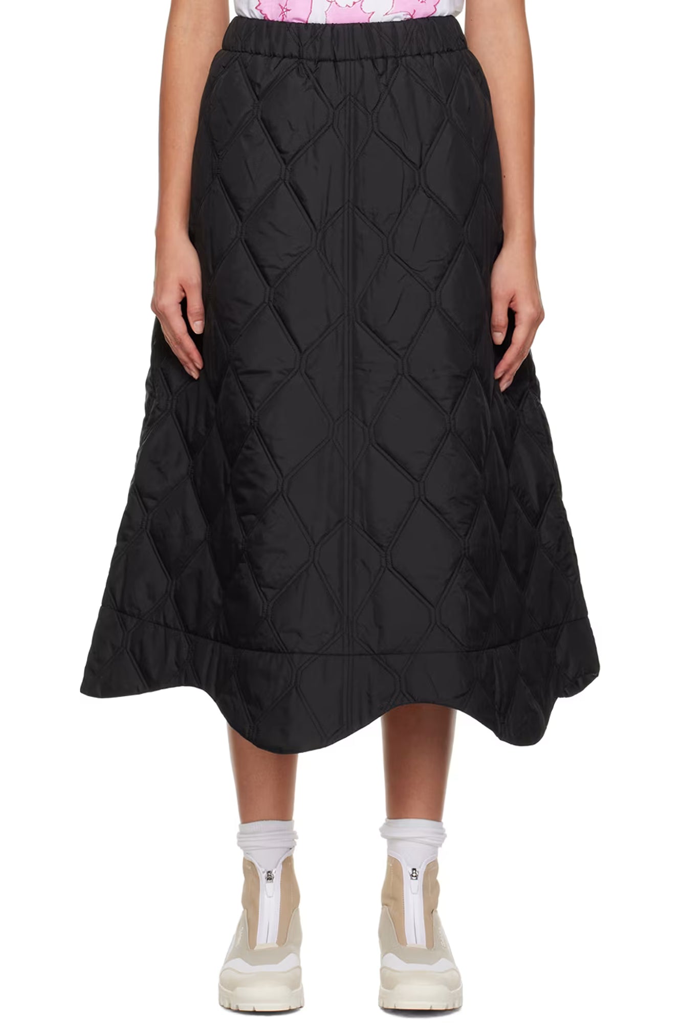Long tulle skirt - Black