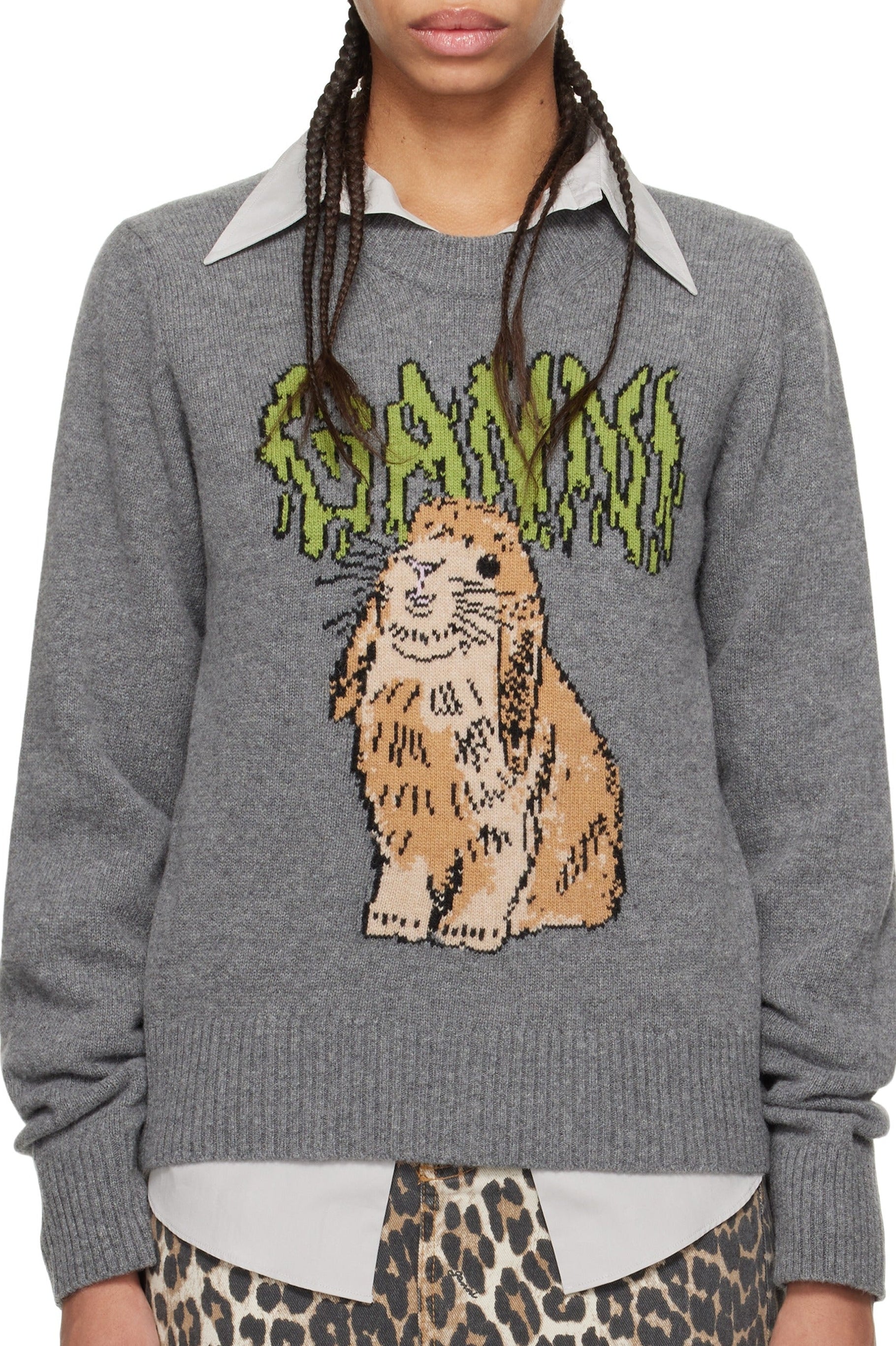 Pull Bunny en laine - Frost Gray