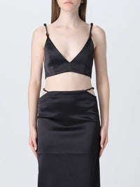 Brassière à fines bretelles en satin - Black