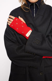 Gants Mitaine en laine - Rouge