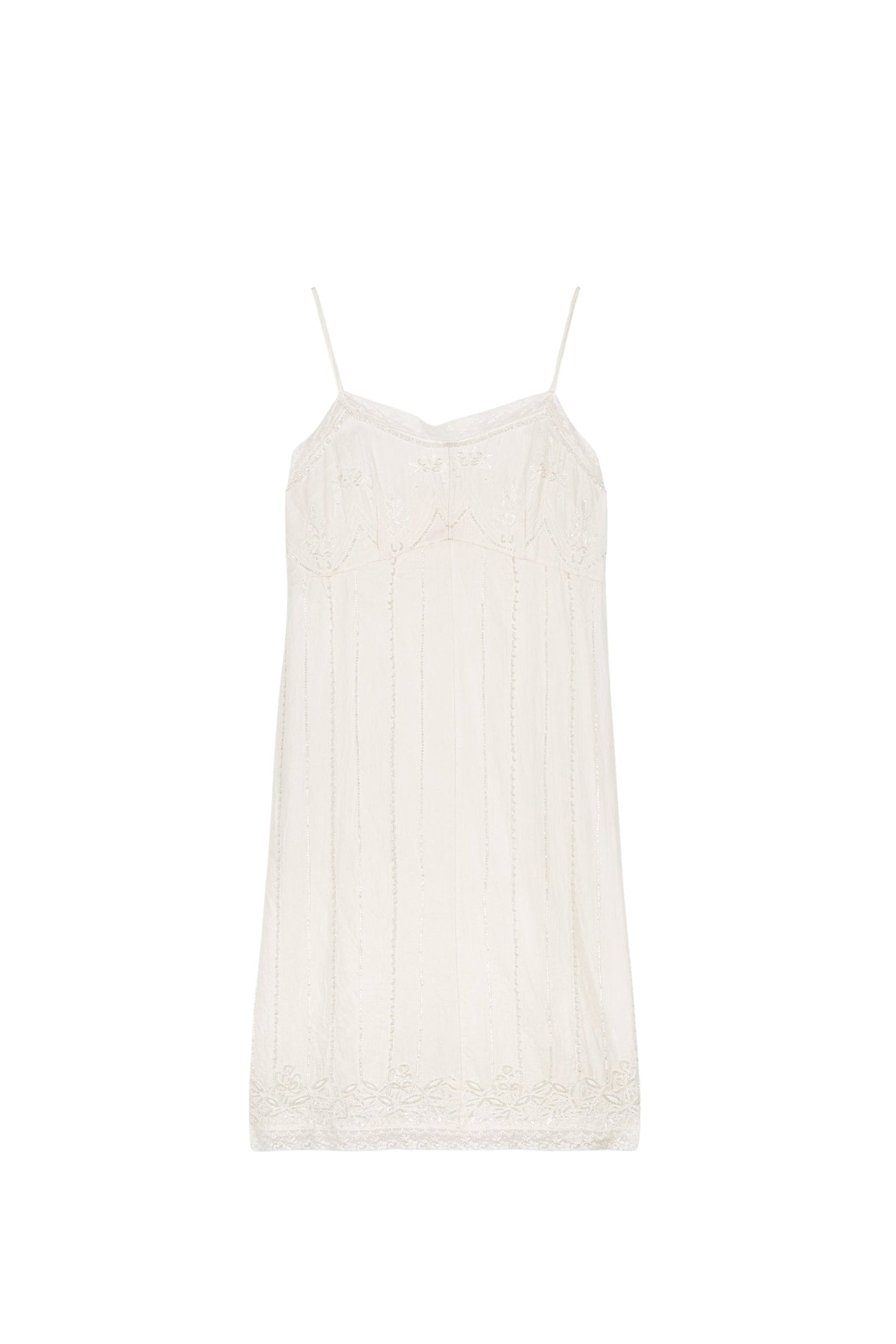 Robe Gatsby à bretelles fines - White