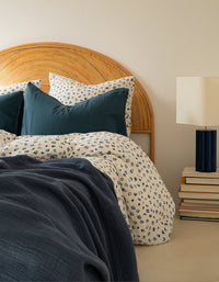 Housse de couette en gaze de coton double épaisseur - Blue Léo