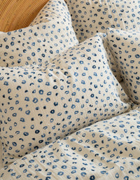 Pillowcases in double-ply cotton gauze - Blue Léo
