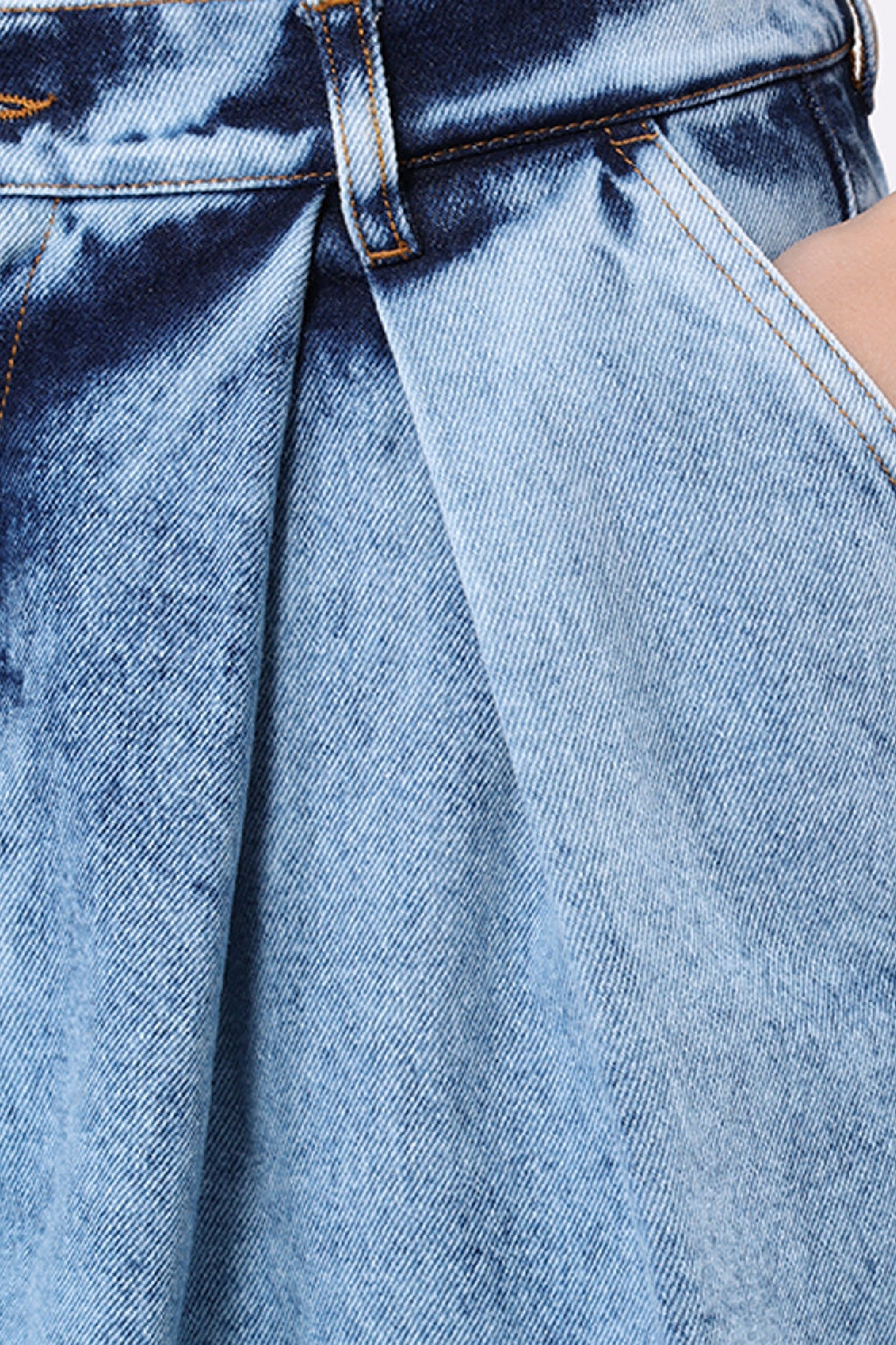 Pantalon maxi effet marbré - Blue