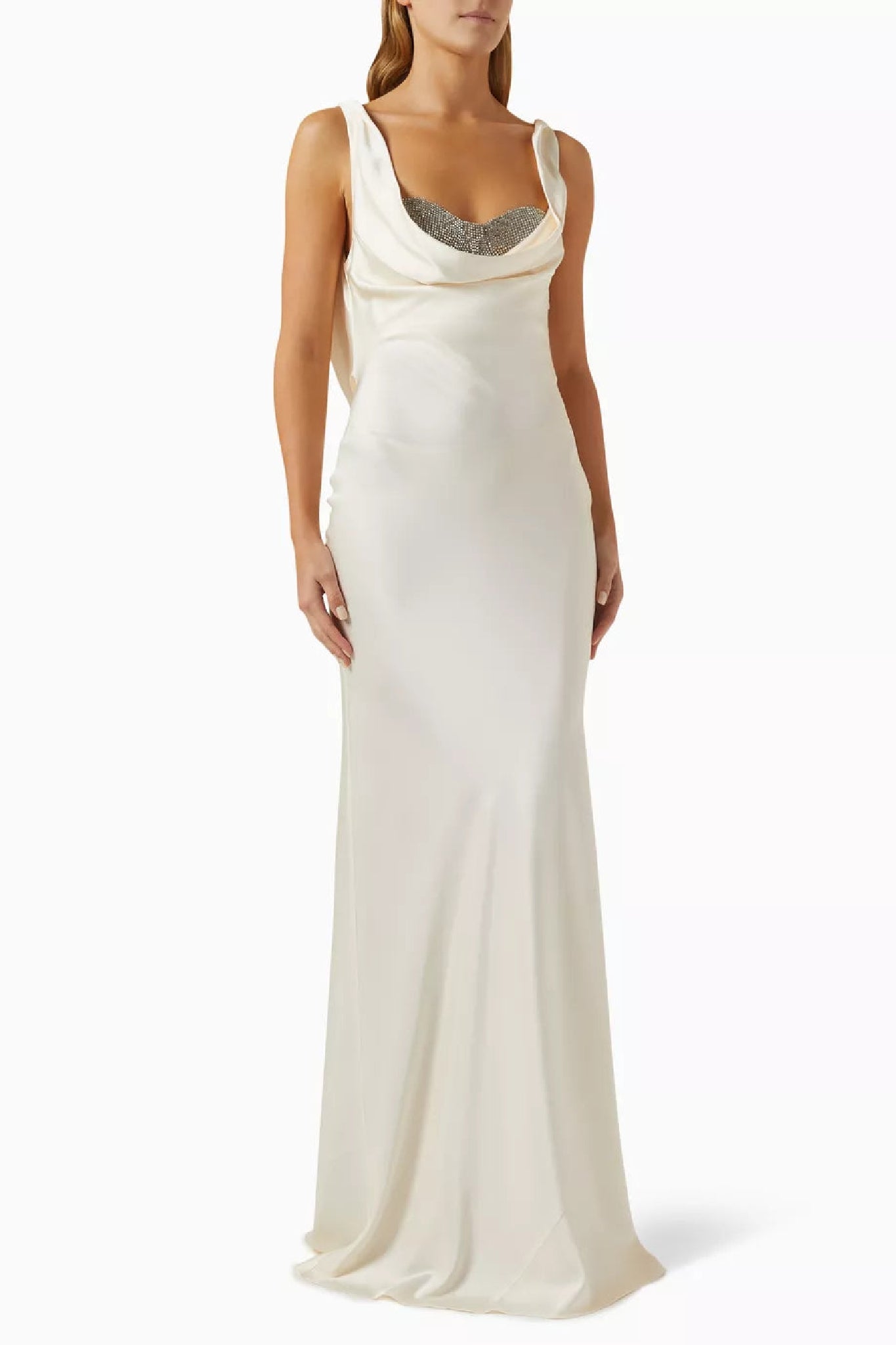 Robe longue en satin - White Milk