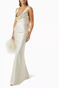 Robe longue en satin - White Milk