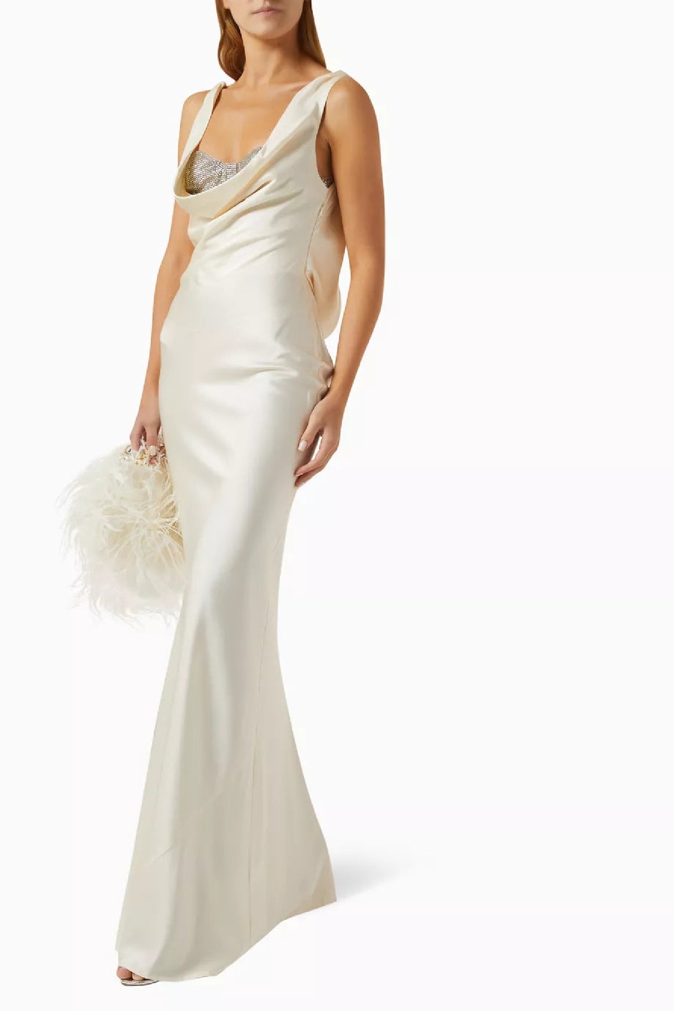 Robe longue en satin - White Milk