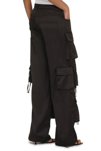 Pantalon cargo satiné - Black