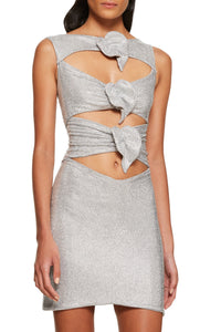 Robe mini cut-out à détail floral - Green