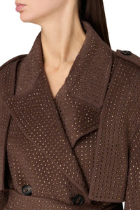 Manteau long croisé en laine - Light Brown