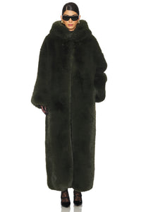 Manteau long à capuche - Brown