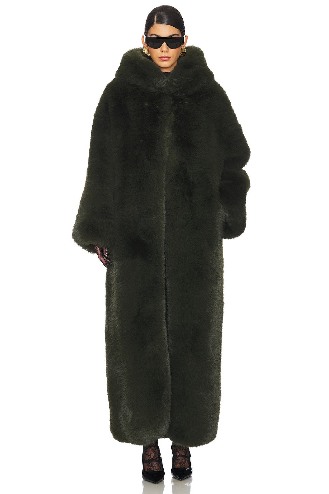 Manteau long à capuche - Brown