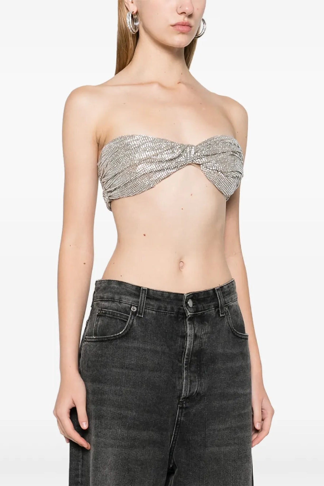 Top bandeau à cristaux - Camel