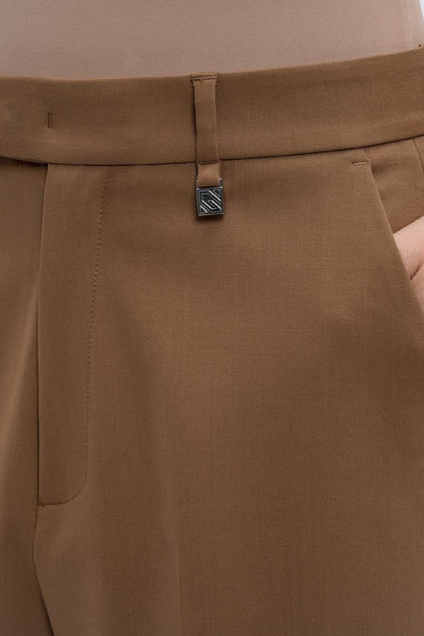 Pantalon large en laine - Milk