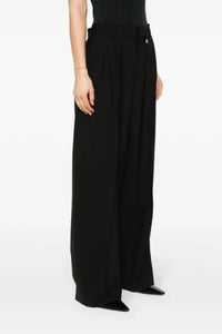 Pantalon large en laine - Black