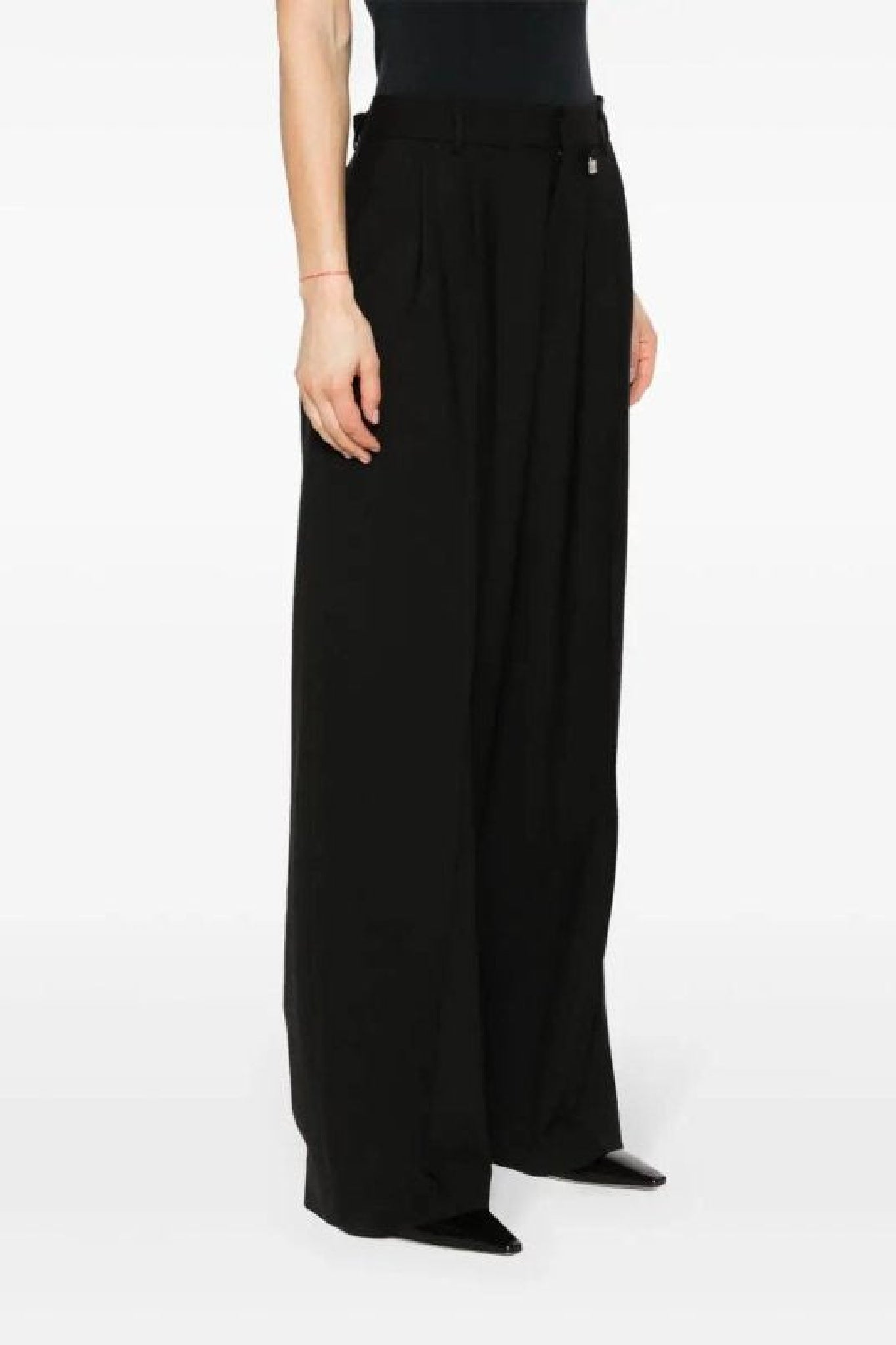 Pantalon large en laine - Black