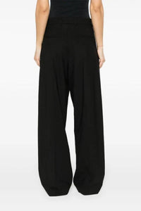Pantalon large en laine - Black