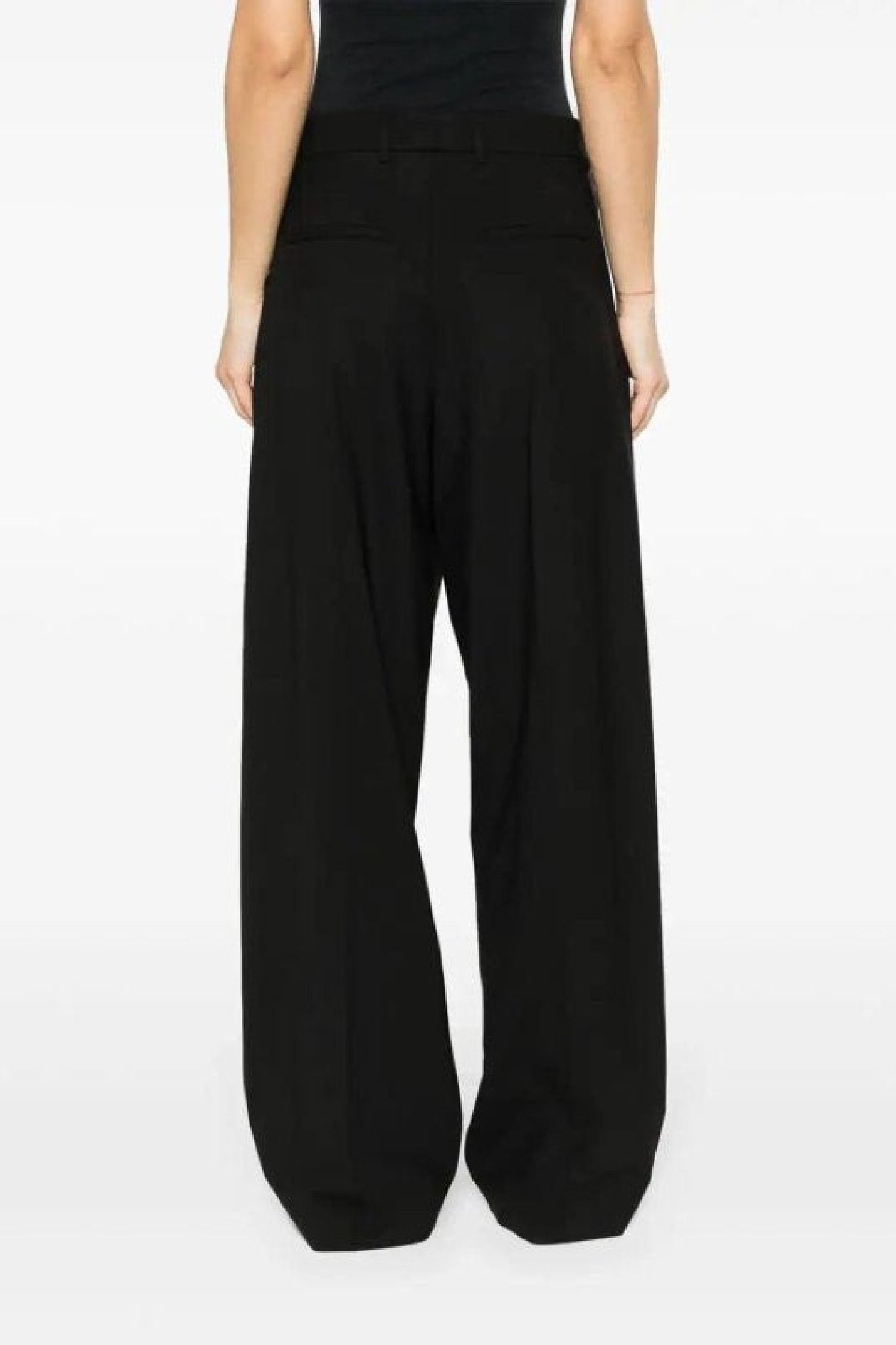 Pantalon large en laine - Black