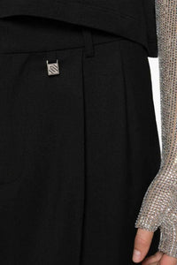 Pantalon large en laine - Black