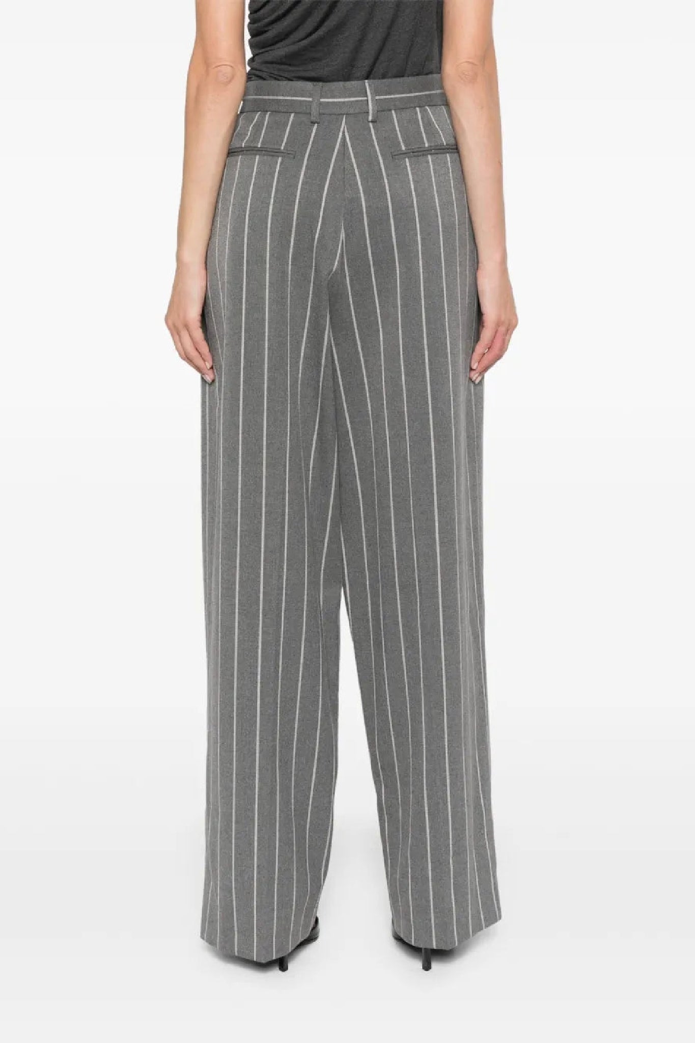 Pantalon tailleur rayé - Grey & Milk