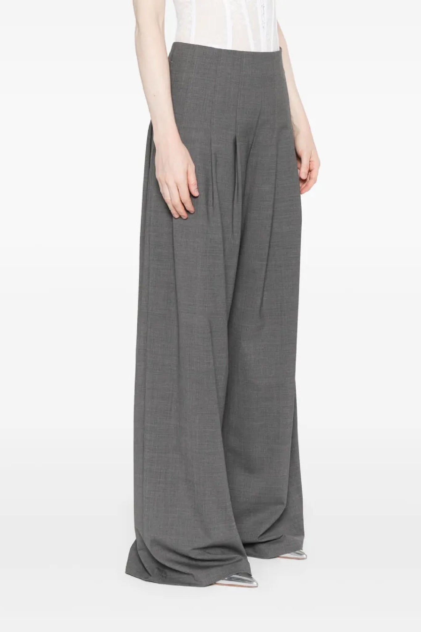 Pantalon large en laine - Grey