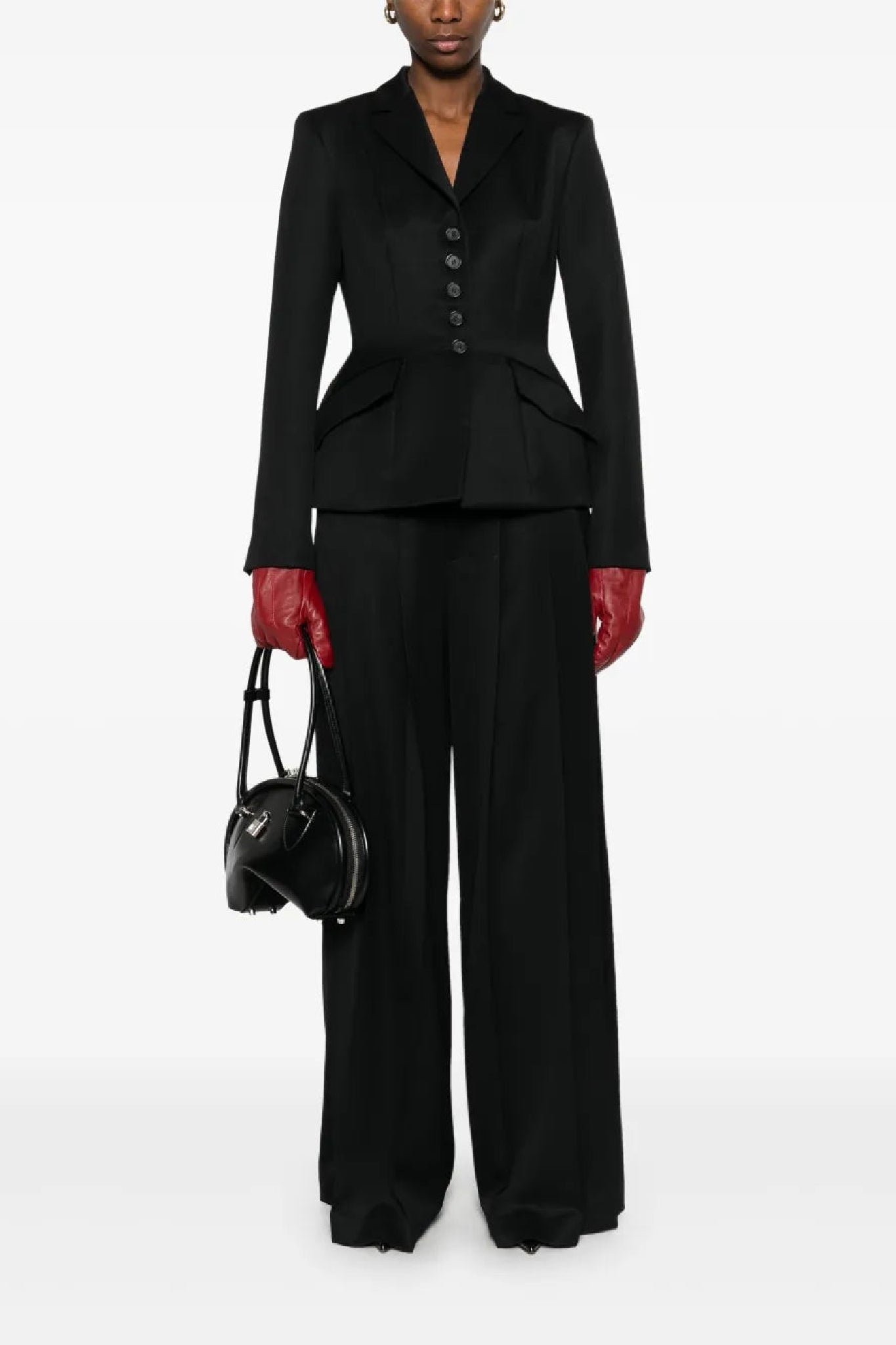 Veste ajustée en laine - Black