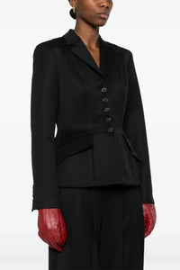 Veste ajustée en laine - Black