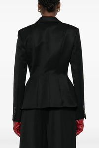 Veste ajustée en laine - Black