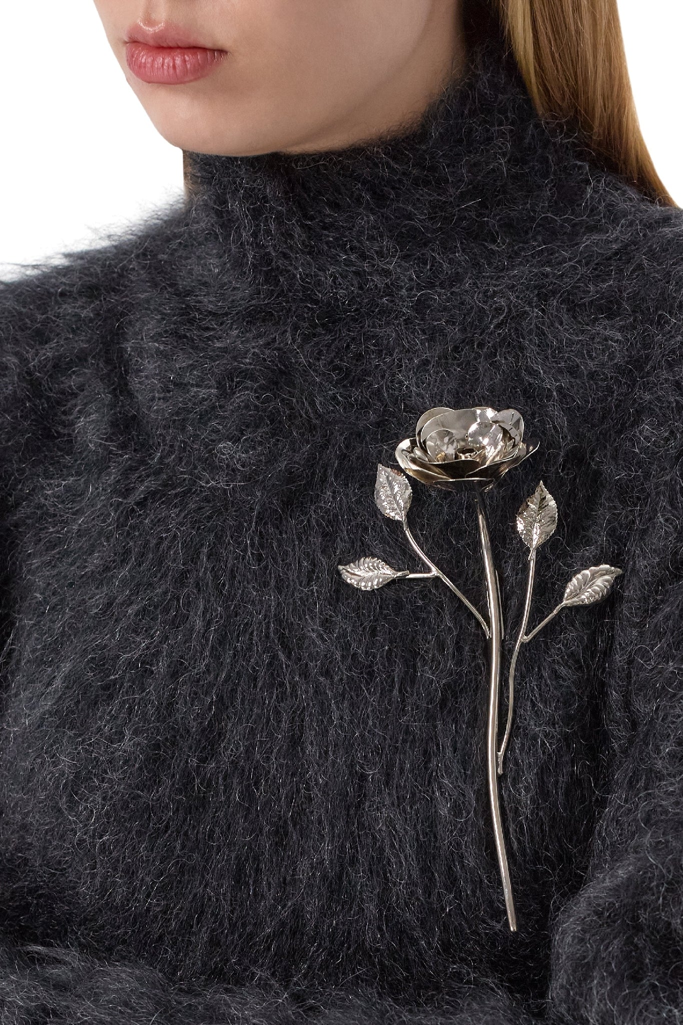 Robe longue en mohair - Black