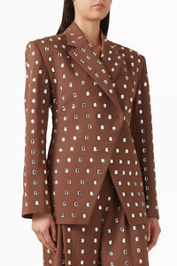 Pantalon large à strass - Brown