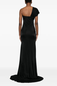 Robe longue one-shoulder - Black