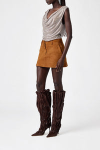Top à cristaux - Beige