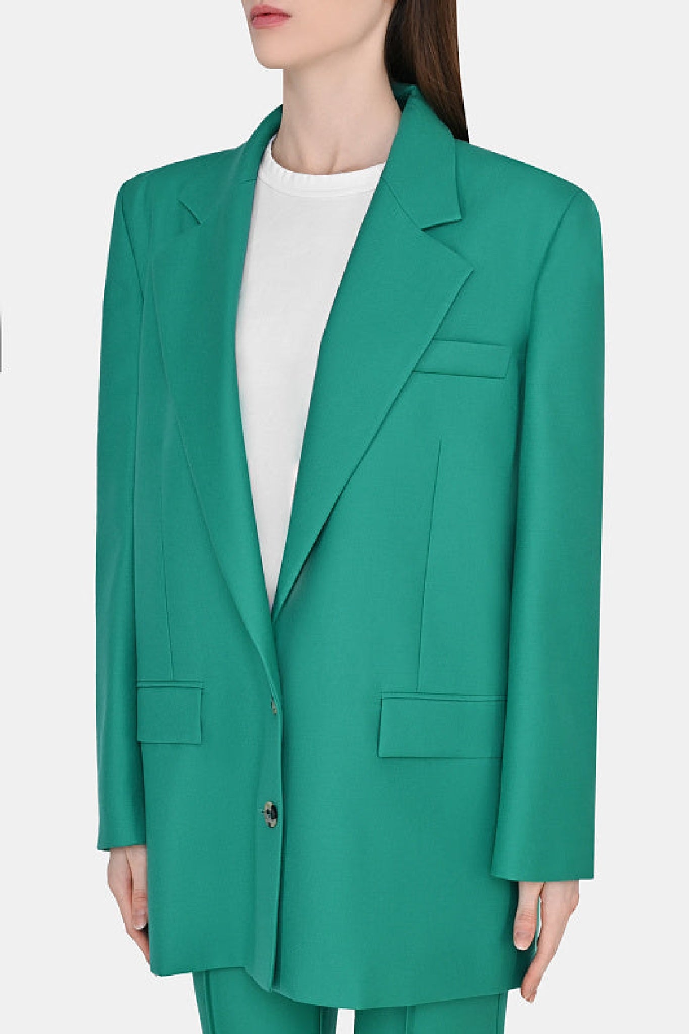 Blazer oversize en laine - Green