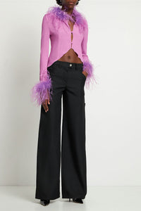 Chemise à plumes - Vibrant Lilac