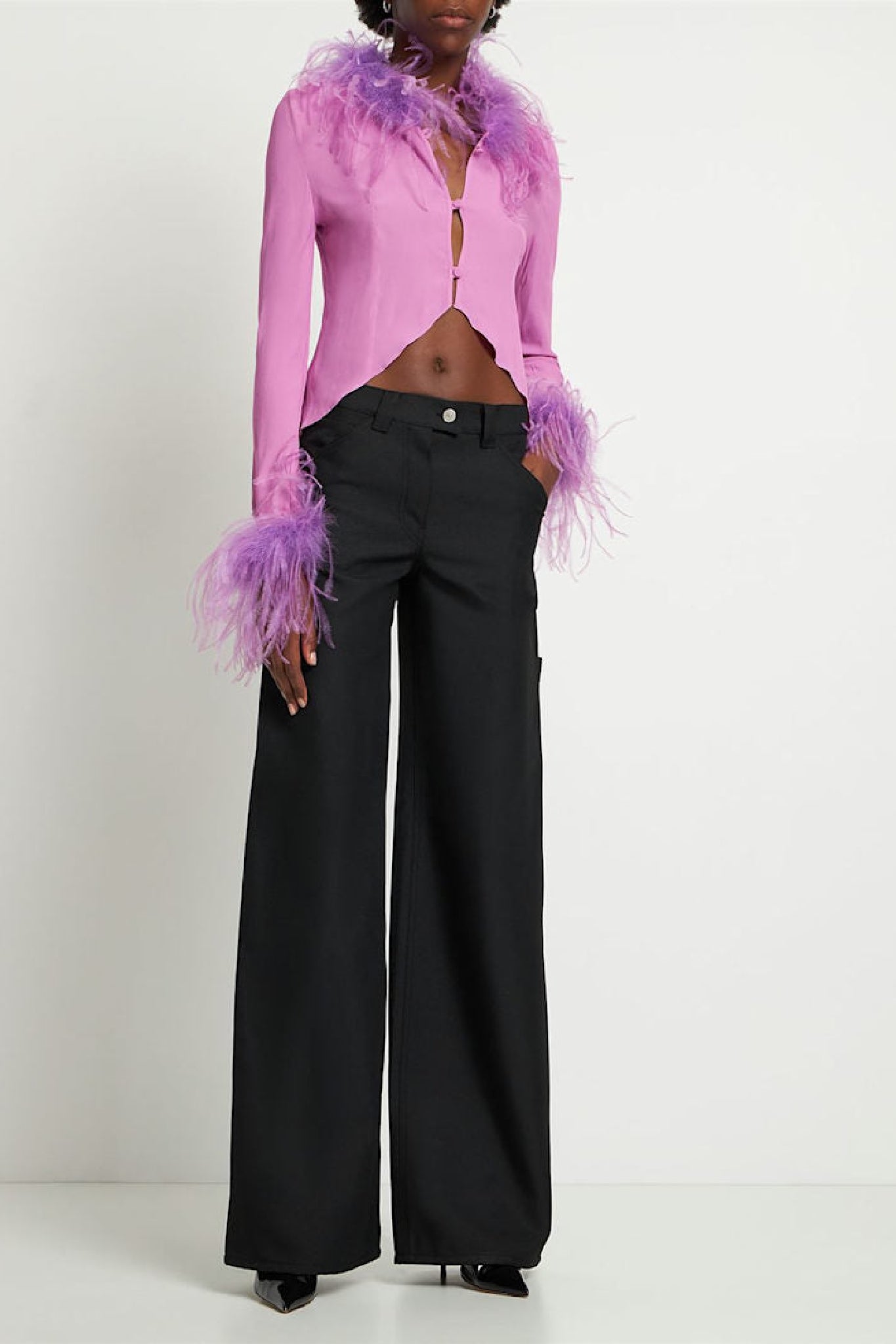 Chemise à plumes - Vibrant Lilac
