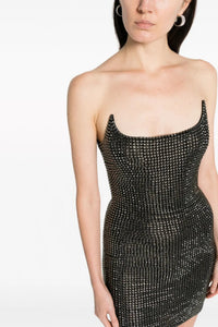 Bustier corset à cristaux - Black