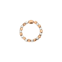 Bague Granelli en or rose 9K et argent - Or Rose & Argent